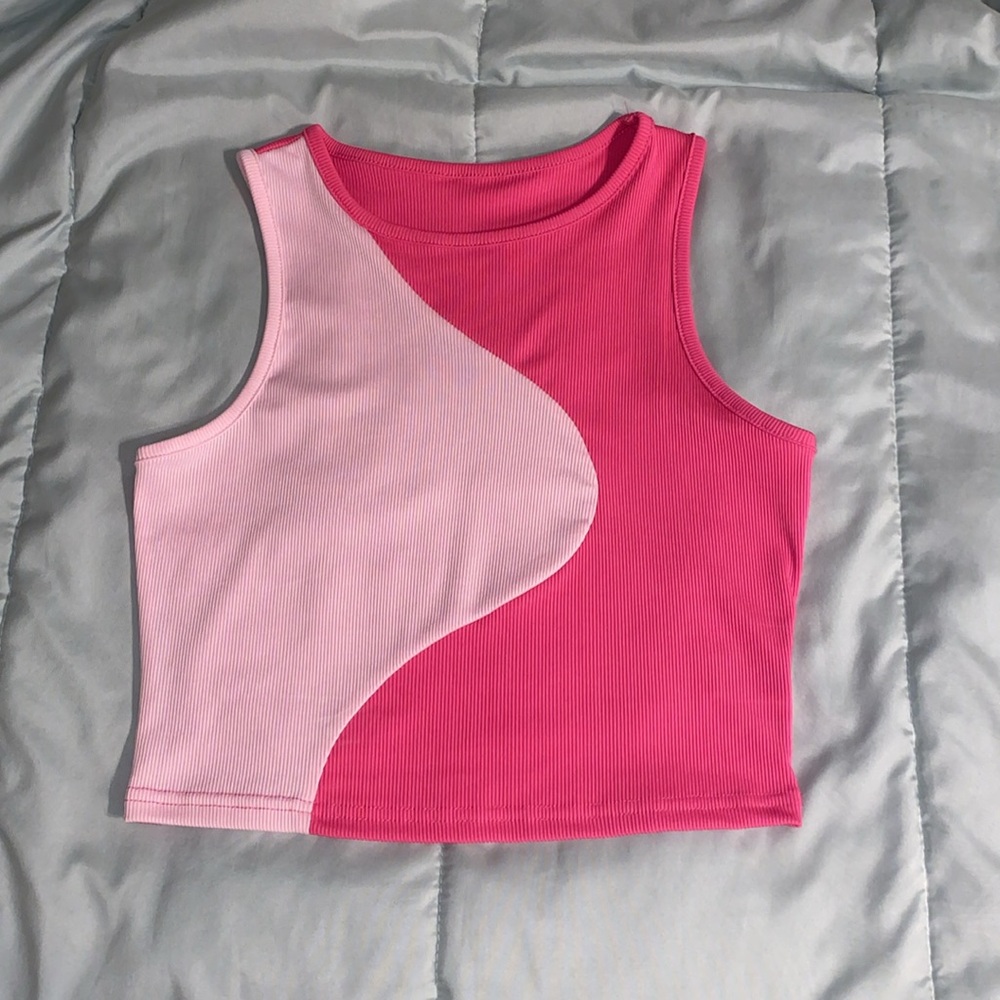Pink Color block Top